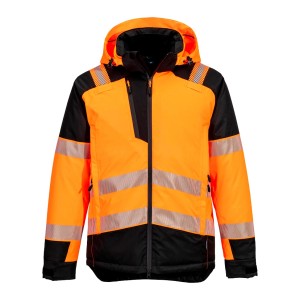 CASCO INVERNO ALTA VISIBILIDADE LARANJA/PRETO T160